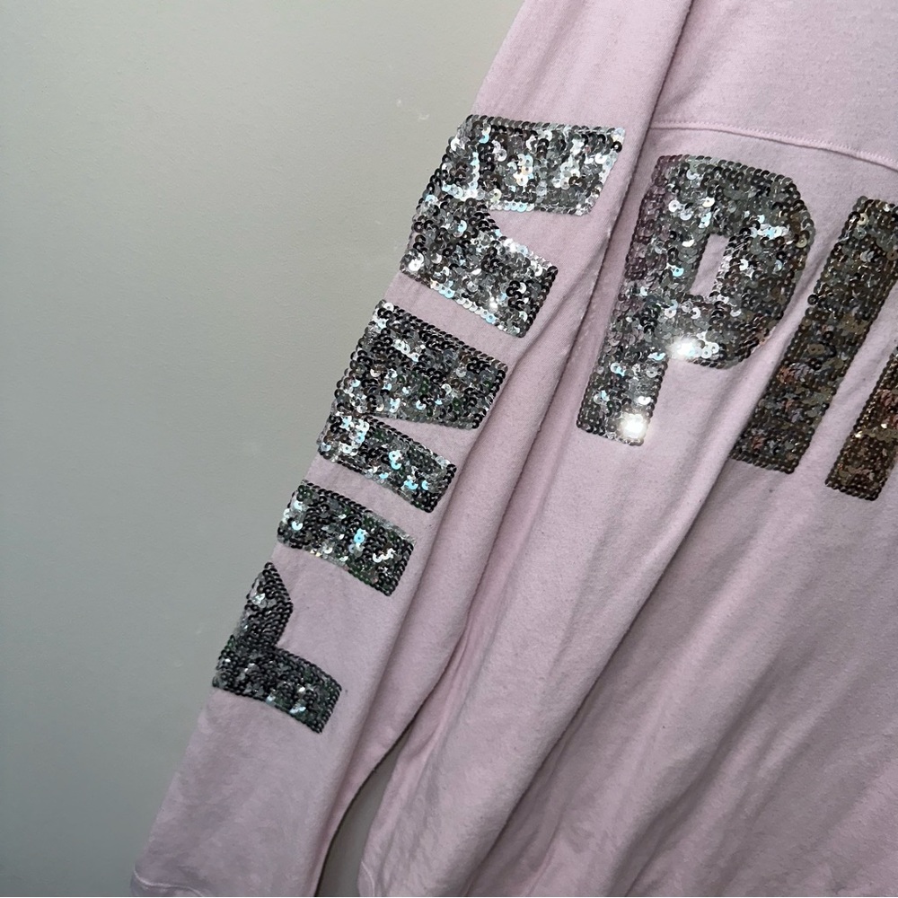 VS PINK Long Sleeve Bling Tee! - Picture 3 of 7